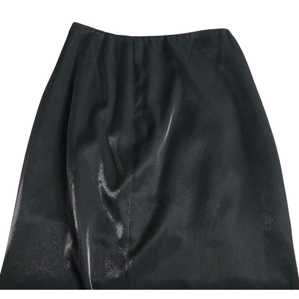 Vintage 90s Harve Benard Maxi Skirt 8 Black Shimmer Chiffon Whimsigoth Witchy - Picture 4 of 16